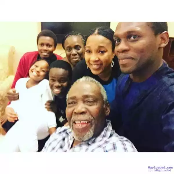 Actor Olu Jacobs, Joke Silva And Kids In Lovely New Year Family Picture